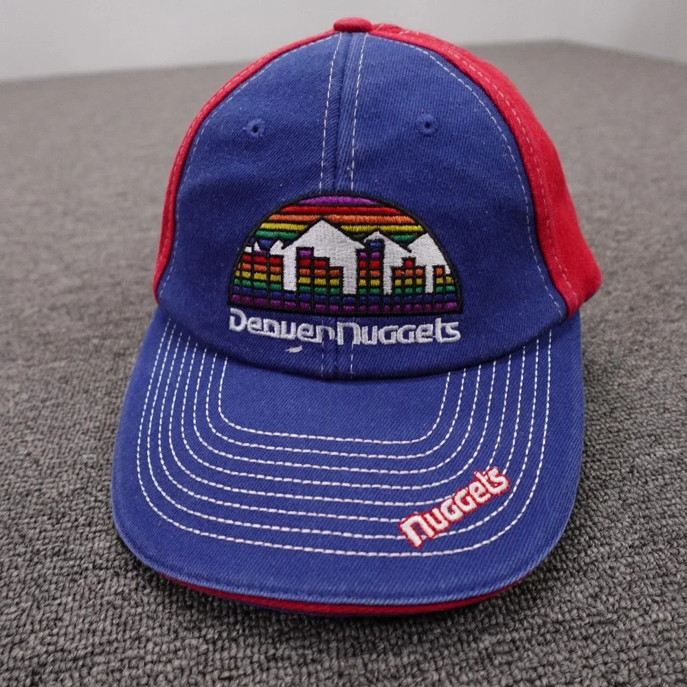 Denver Nuggets Hat Cap Boys One Size Blue Red NBA Basketball Altitude Authentics